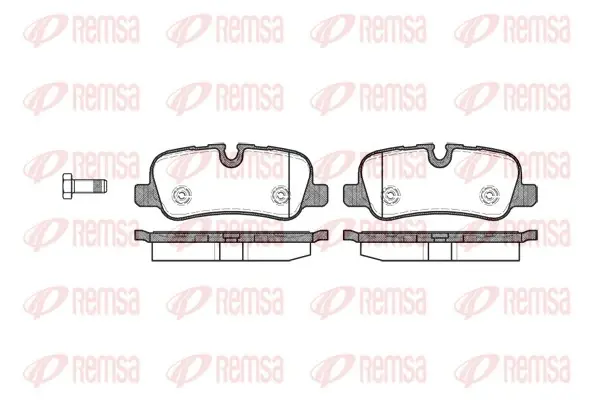 Колодка гальм. диск. LAND ROVER задн. (вир-во) REMSA 1159-00 (фото 1)