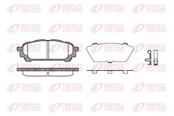 Колодка гальм. диск. SUBARU IMPREZA (GD, GG) задн. (вир-во) REMSA 1176-01 (фото 1)