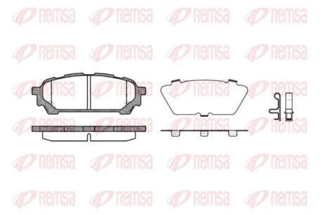 Колодка гальм. диск. SUBARU IMPREZA (GD, GG) задн. (вир-во) REMSA 1176-01