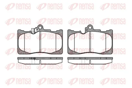 Колодка гальм. диск. LEXUS GS передн. (вир-во) REMSA 1180-02