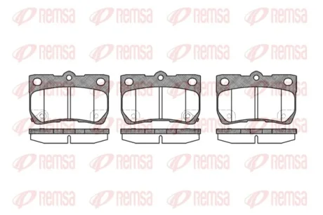 Колодка гальм. диск. LEXUS GS задн. (вир-во) REMSA 1181-02