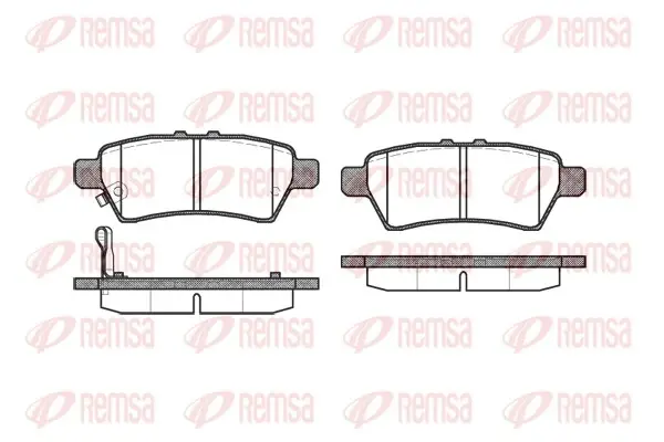 Колодка гальм. диск. NISSAN PATHFINDER задн. (вир-во) REMSA 1188-01 (фото 1)