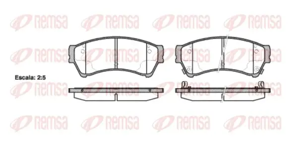 Колодка гальм. диск. MAZDA 6 передн. (вир-во) REMSA 1196-02 (фото 1)