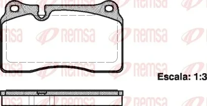 Колодка гальм. диск. RANGE ROVER III (LM), VW TOUAREG передн. (вир-во) REMSA 1200-00