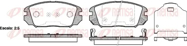 Колодка гальм. диск. HYUNDAI SONATA, HONDA CIVIC передн. (вир-во) REMSA 1204-02 (фото 1)