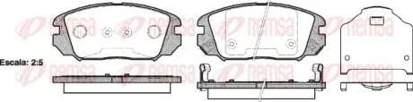Колодка гальм. диск. HYUNDAI SONATA, HONDA CIVIC передн. (вир-во) REMSA 1204-02