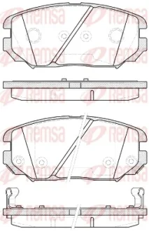 Колодка гальм. диск. HYUNDAI TUCSON (JM) (08/04-) передн. (вир-во) REMSA 1204-12