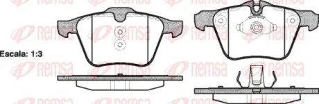 Колодка гальм. диск. FORD MONDEO 2007 2.5, S-MAX 2 передн. (вир-во) REMSA 1217-00