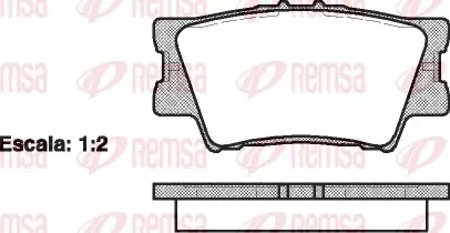 Колодка гальм. диск. TOYOTA CAMRY, RAV 4 задн. (вир-во) REMSA 1231-00 (фото 1)
