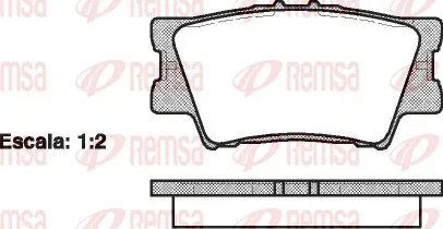 Колодка гальм. диск. TOYOTA CAMRY, RAV 4 задн. (вир-во) REMSA 1231-00