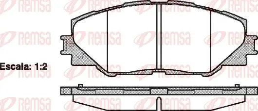 Колодка гальм. диск. TOYOTA RAV 4 передн. (вир-во) REMSA 1234-00 (фото 1)