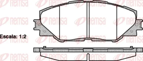 Колодка гальм. диск. TOYOTA RAV 4 передн. (вир-во) REMSA 1234-00