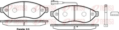 Колодка гальм. диск. CITROEN JUMPER, FIAT DUCATO, PEUGE BOXER 06 - передн. (вир-во) REMSA 1237-01