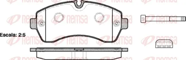 Колодка гальм. диск. MB SPRINTER передн. (вир-во) REMSA 1243-00 (фото 1)