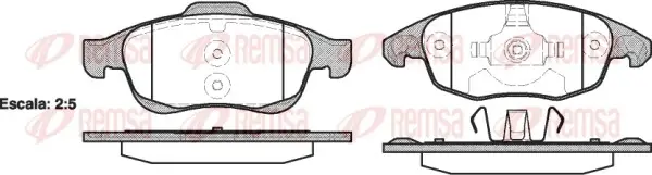 Колодка гальм. диск. CITROEN C4 передн. (вир-во) REMSA 1248-00 (фото 1)