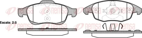 Колодка гальм. диск. CITROEN C4 передн. (вир-во) REMSA 1248-00