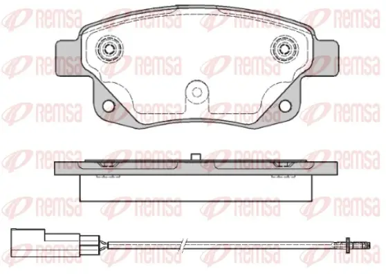 Колодка гальм. диск. FORD TRANSIT, задн. (вир-во) REMSA 1252-01 (фото 1)