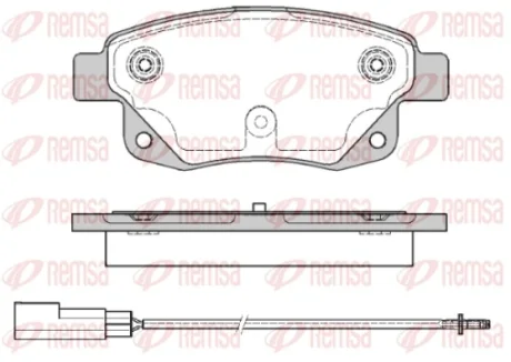 Колодка гальм. диск. FORD TRANSIT, задн. (вир-во) REMSA 1252-01