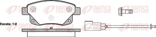 Колодка гальм. диск. FORD TRANSIT, задн. (вир-во) REMSA 1252-02 (фото 1)