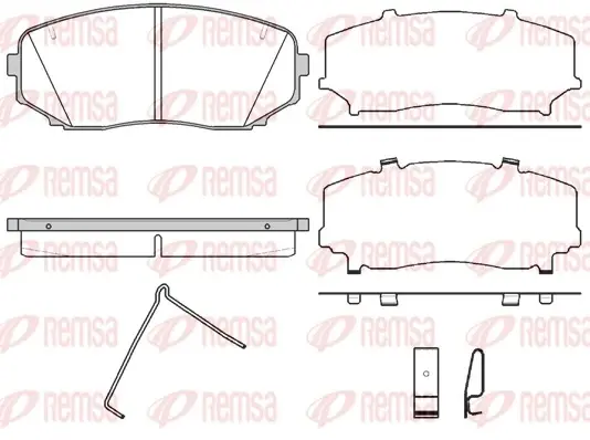 Колодка гальм. диск. MAZDA CX-7 передн. (вир-во) REMSA 1267-02 (фото 1)