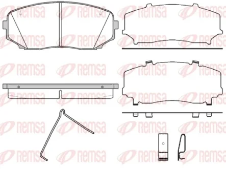 Колодка гальм. диск. MAZDA CX-7 передн. (вир-во) REMSA 1267-02