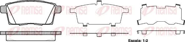 Колодка гальм. диск. MAZDA CX-7 задн. (вир-во) REMSA 1268-00 (фото 1)