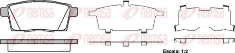 Колодка гальм. диск. MAZDA CX-7 задн. (вир-во) REMSA 1268-00