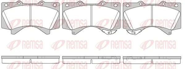 Колодка гальм. диск. TOYOTA LAND CRUISER 200 4.5D/4.7/5.7 08 - передн. (вир-во) REMSA 1271-02 (фото 1)