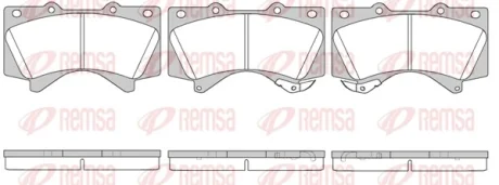 Колодка гальм. диск. TOYOTA LAND CRUISER 200 4.5D/4.7/5.7 08 - передн. (вир-во) REMSA 1271-02