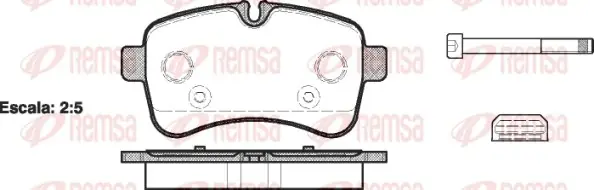 Колодка гальм. диск. IVECO DAILY III 2.3 06- задн. (вир-во) REMSA 1282-00 (фото 1)