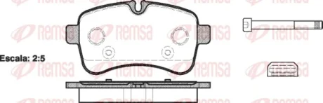 Колодка гальм. диск. IVECO DAILY III 2.3 06- задн. (вир-во) REMSA 1282-00
