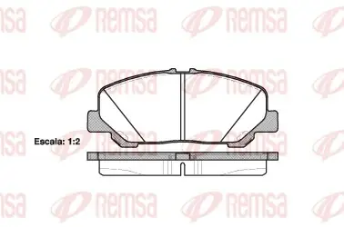 Колодка гальм. диск. TOYOTA PREVIA III передн. (вир-во Remsa) REMSA 1287-00 (фото 1)