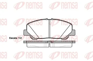 Колодка гальм. диск. TOYOTA PREVIA III передн. (вир-во Remsa) REMSA 1287-00