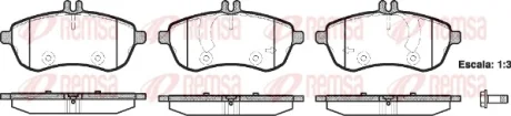 Колодка гальм. диск. MB C-CLASS передн. (вир-во) REMSA 1301-00