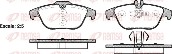 Колодка гальм. диск. MB C-CLASS(W204) 180-350 07-, GLK-CLASS200-350 08- задн. (вир-во) REMSA 1305-00 (фото 1)