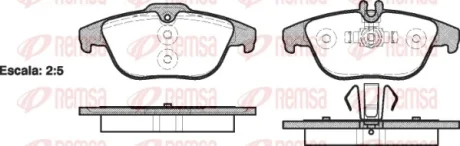 Колодка гальм. диск. MB C-CLASS(W204) 180-350 07-, GLK-CLASS200-350 08- задн. (вир-во) REMSA 1305-00