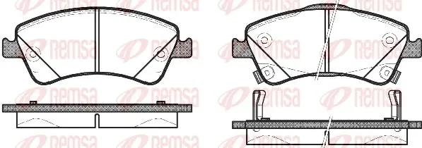 Колодка гальм. диск. TOYOTA AURIS, AVENSIS передн. (вир-во) REMSA 1341-02 (фото 1)