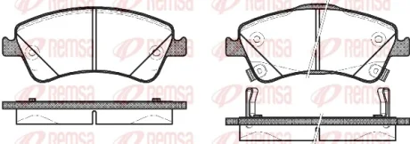 Колодка гальм. диск. TOYOTA AURIS, AVENSIS передн. (вир-во) REMSA 1341-02