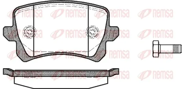 Колодка гальм. диск. AUDI Q3, VW PASSAT, TIGUAN задн. (вир-во) REMSA 1342-00 (фото 1)