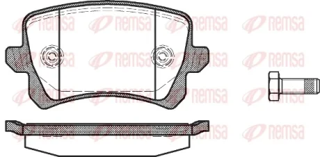 Колодка гальм. диск. AUDI Q3, VW PASSAT, TIGUAN задн. (вир-во) REMSA 1342-00