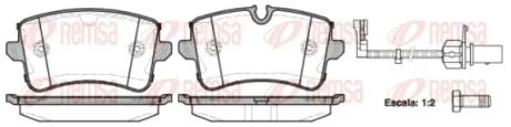 Колодка гальм. диск. AUDI A6 2.0-3.0 2011-,A8 2.0-6.3 09- задн. (вир-во) REMSA 1343-10