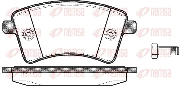 Колодка гальм. диск. RENAULT KANGOO передн. (вир-во) REMSA 1351-00 (фото 1)