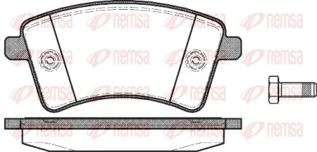Колодка гальм. диск. RENAULT KANGOO передн. (вир-во) REMSA 1351-00