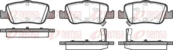 Колодка гальм. диск. TOYOTA AURIS, COROLLA задн. (вир-во) REMSA 1356-02 (фото 1)