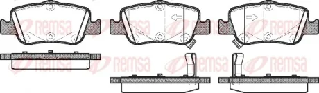 Колодка гальм. диск. TOYOTA AURIS, COROLLA задн. (вир-во) REMSA 1356-02