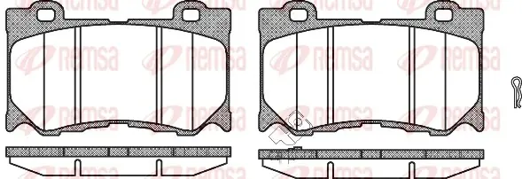 Колодка гальм. диск. NISSAN 370Z 3.7 06.09-,370Z ROADSTER 3.7 01/10 - передн. (вир-во) REMSA 1372-01 (фото 1)