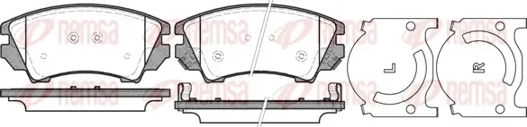 Колодка гальм. диск. OPEL INSIGNIA передн. (вир-во) REMSA 1375-12 (фото 1)