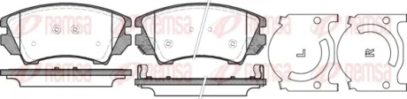 Колодка гальм. диск. OPEL INSIGNIA передн. (вир-во) REMSA 1375-12