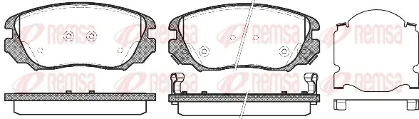 Колодка гальм. диск. OPEL INSIGNIA 1.6-2.8 08-; SAAB 9-5 2.0TTID 10 - передн. (вир-во) REMSA 1385-02 (фото 1)