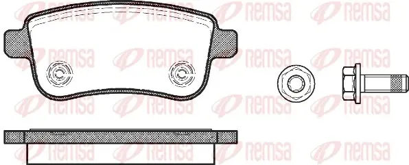 Колодка гальм. диск. RENAULT GRAND SCENIC III 1.4-2.0 09-, MEGANE III 08- задн. (вир-во) REMSA 1387-00 (фото 1)
